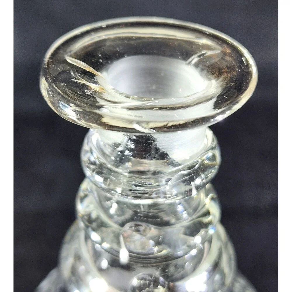 Antique (19th Cent.) Soda Glass Decanter ~Fancy Pinnacle Stopper, Bohemia c.1860
